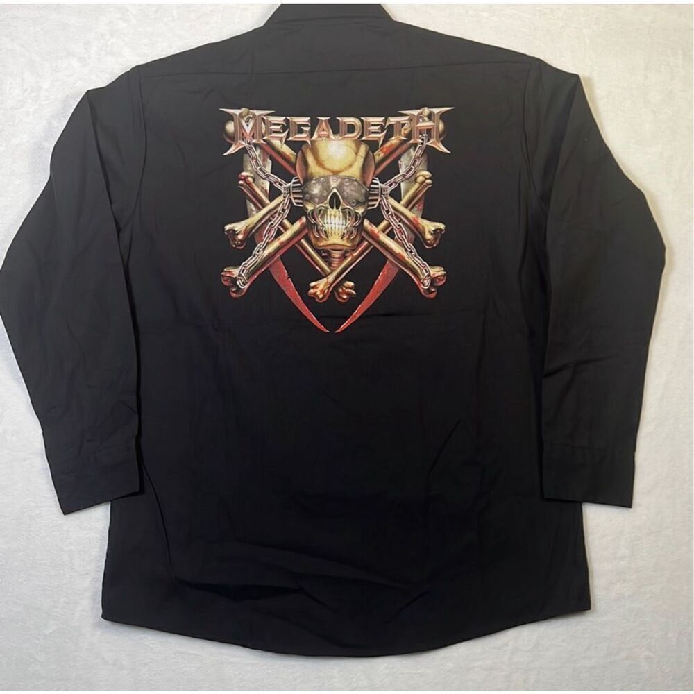 Megadeth vintage Dickies collab Button down concert release shirt NWT Men Medium